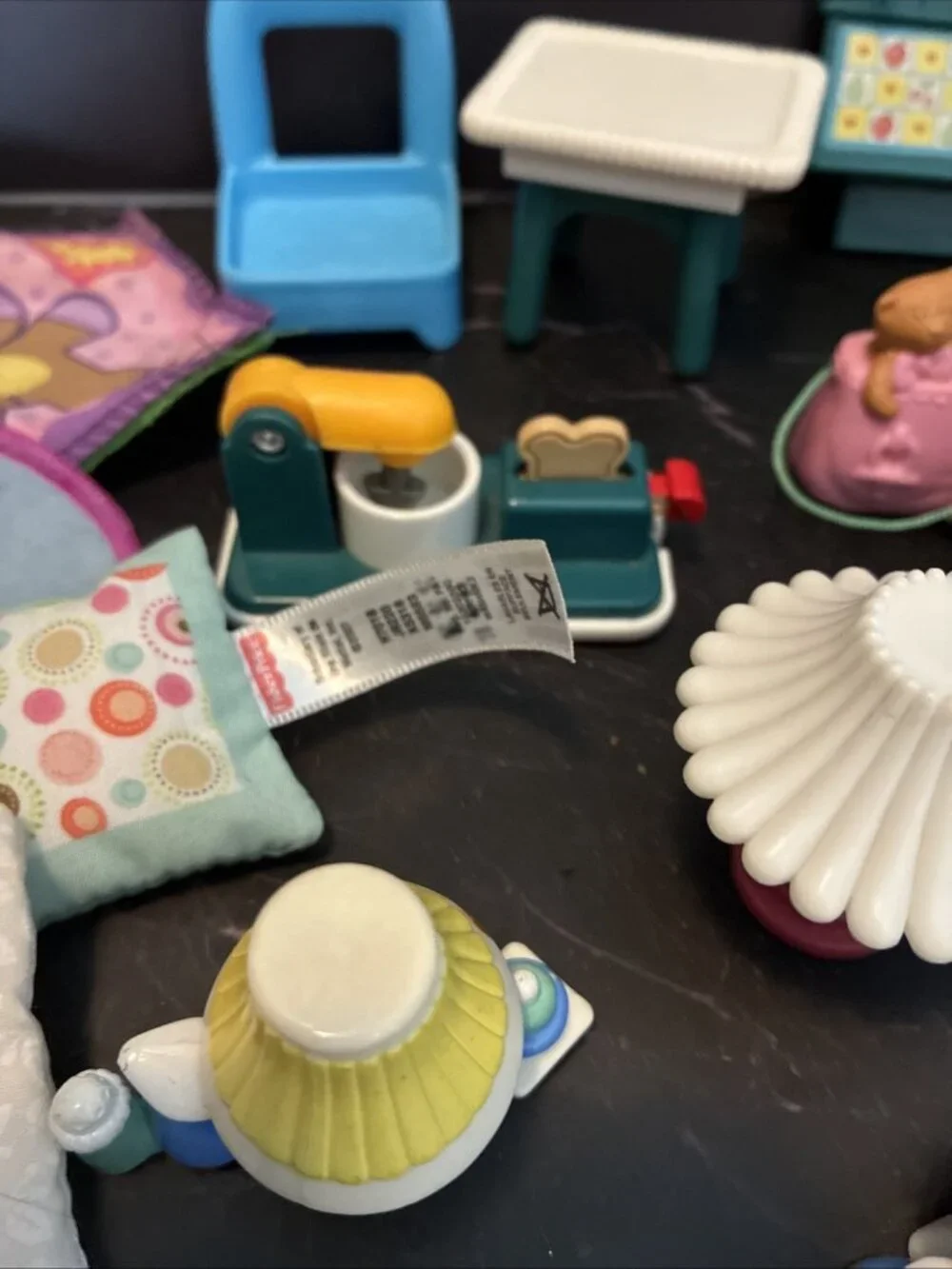 Dollhouse Furniture Accessories Lot Miniature Chairs Table Lamps Toys Nursery